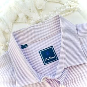 DAVID DONAHUE | 16.5 | 34/35 | Men’s Lavender Lilac Light Button Down Oxford